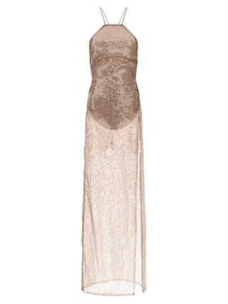 Multicolor Polyester Long Dress