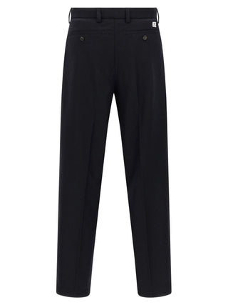 Blue Wool Casual Pants