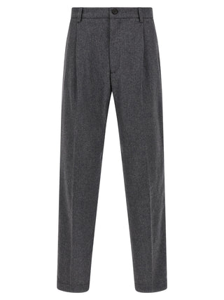Pantalones casuales de lana grises