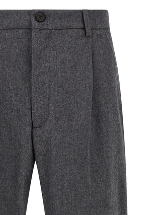 Pantalones casuales de lana grises