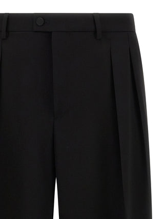 Black Virgin Wool Dress Pants