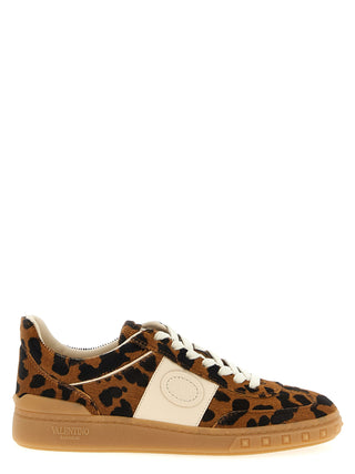 Zapatillas bajas de piel de becerro marrón