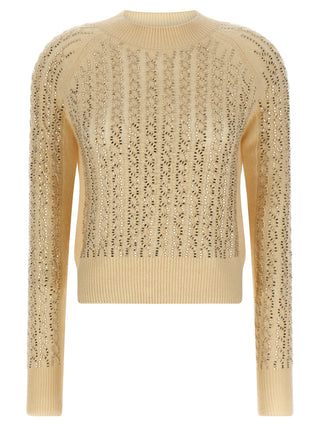 Cárdigan beige de lana virgen