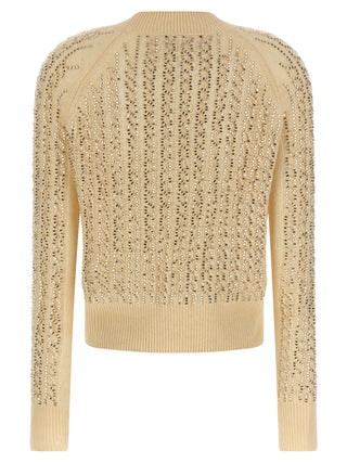 Cárdigan beige de lana virgen