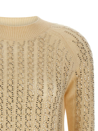 Cárdigan beige de lana virgen