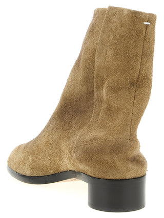 Beige Calfskin Ankle Boots