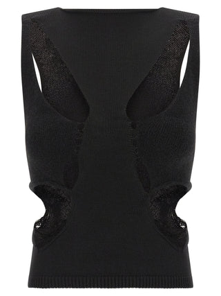 Black Wool Tank Tops