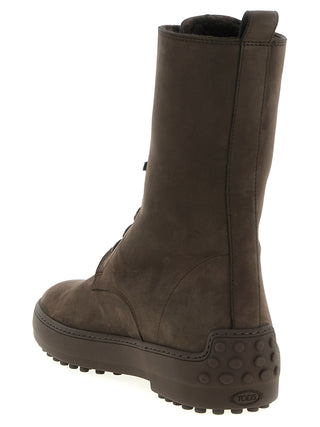 Brown Calfskin Ankle Boots