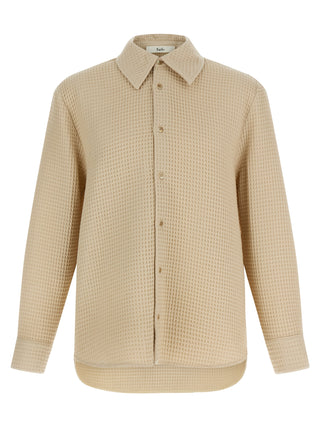 Blusa beige de algodón