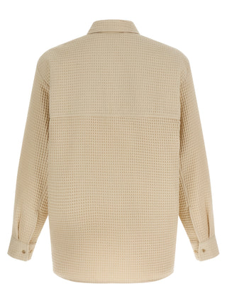 Blusa beige de algodón