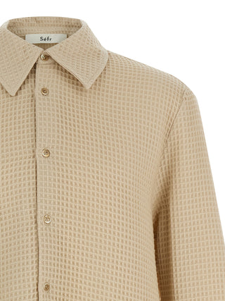 Blusa beige de algodón