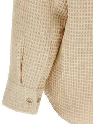 Blusa beige de algodón