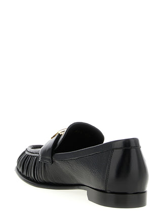 Black Lamb Leather Slip-On Loafers