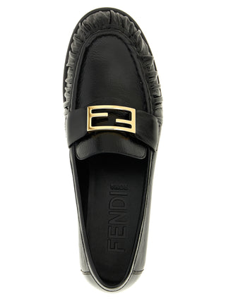 Black Lamb Leather Slip-On Loafers