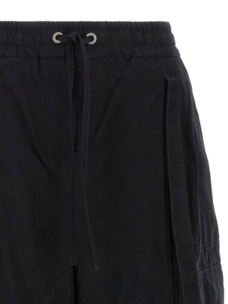 Black Cotton Cargo Pants