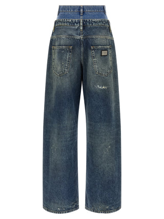 Blue Cotton Jeans Denim
