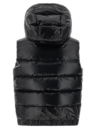 Black Polyamide Sleeveless Jacket