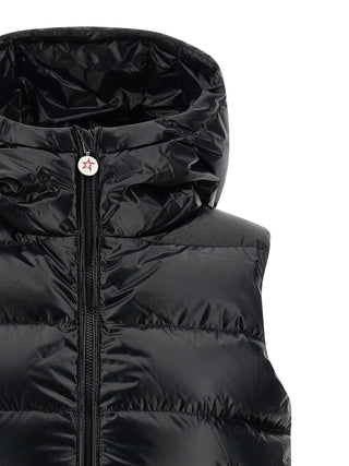 Black Polyamide Sleeveless Jacket