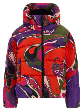Multicolor Polyamide Full-Length Jacket