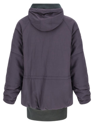 Purple Virgin Wool Parka