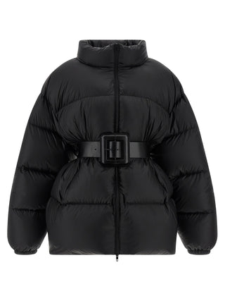Black Polyamide Full-Length Jacket