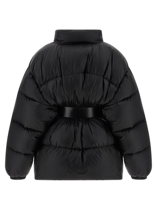 Black Polyamide Full-Length Jacket