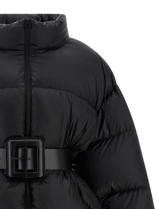 Black Polyamide Full-Length Jacket
