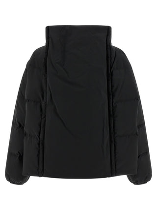 Black Polyester Full-Length Jacket