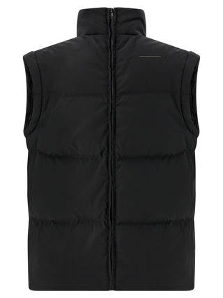 Black Polyester Full-Length Jacket