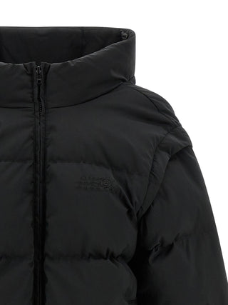 Black Polyester Full-Length Jacket
