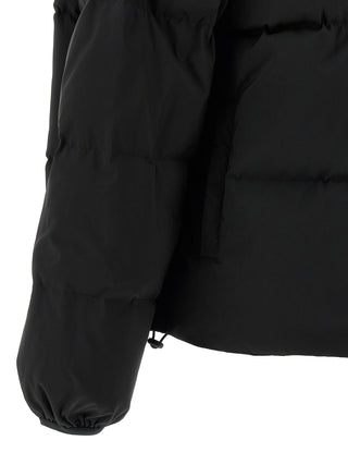 Black Polyester Full-Length Jacket