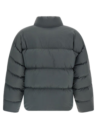 Gray Polyamide Full-Length Jacket