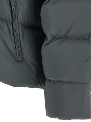 Gray Polyamide Full-Length Jacket