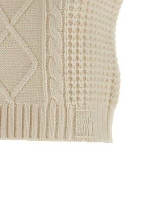 White Merino Wool Sleeveless Jacket