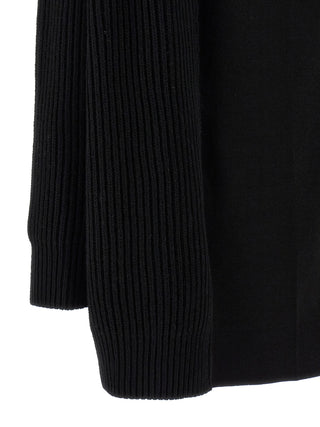 Black Wool Short Dress