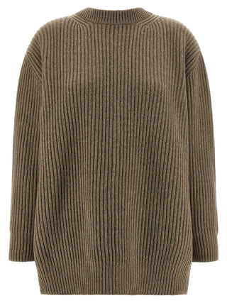Beige Virgin Wool Short Dress