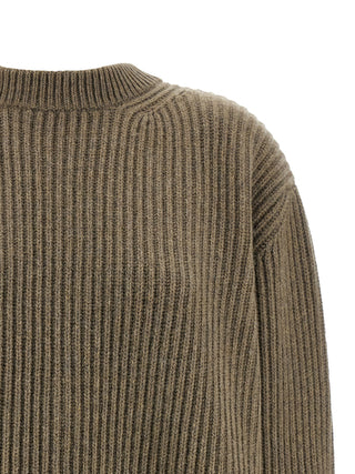 Beige Virgin Wool Short Dress