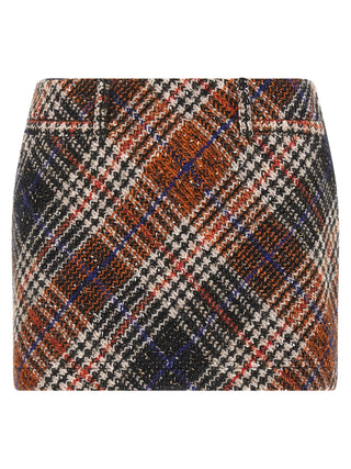Multicolor Wool Long Skirt