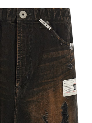 Black Cotton Casual Pants