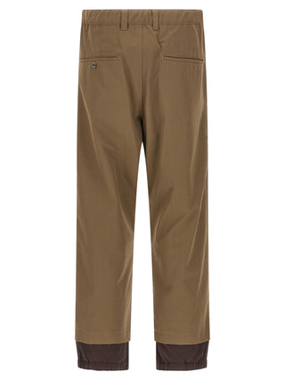 Bicolor Polyester Casual Pants
