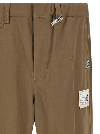 Bicolor Polyester Casual Pants