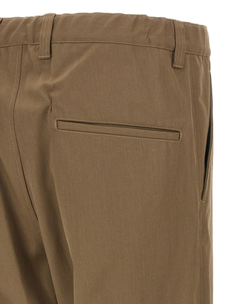 Bicolor Polyester Casual Pants