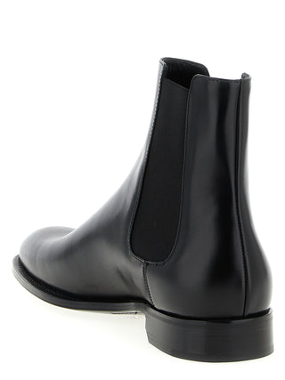 Black Calfskin Chelsea Boots