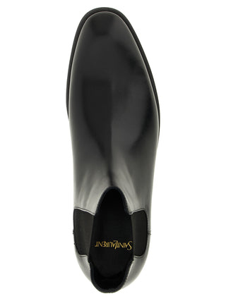 Black Calfskin Chelsea Boots