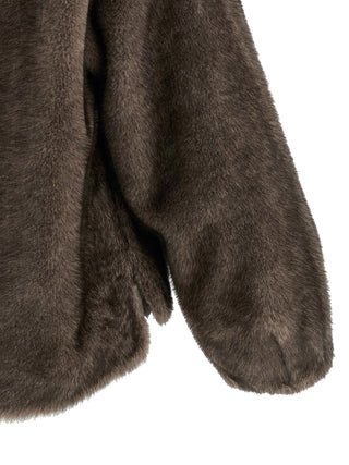 Brown Polyamide Full-Length Jacket