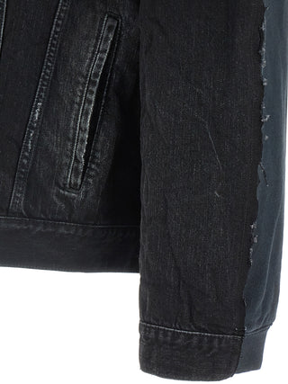 Chaqueta vaquera negra de algodón
