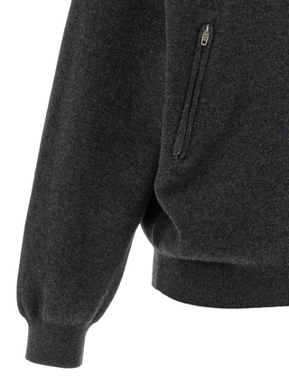 Gray Wool Cardigan