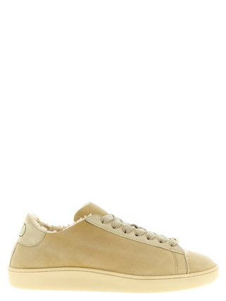 Zapatillas bajas de piel de cabra beige