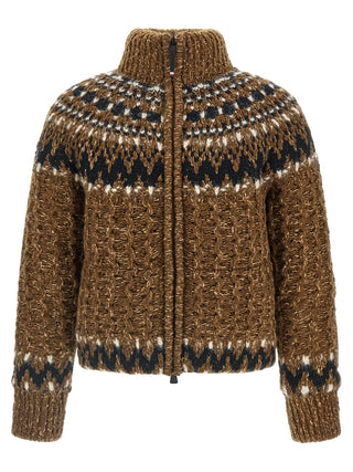 Chaqueta larga de lana marrón