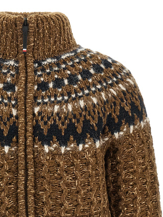 Chaqueta larga de lana marrón